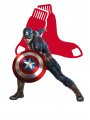 Boston Red Sox Captain America Logo Sticker Heat Transfer