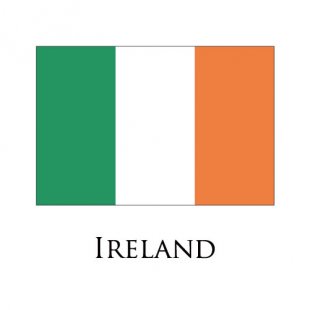 Ireland flag logo decal sticker