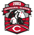 Cincinnati Reds 2003 Stadium Logo Sticker Heat Transfer