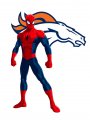 Denver Broncos Spider Man Logo Sticker Heat Transfer