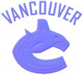 Vancouver Canucks Colorful Embossed Logo Sticker Heat Transfer