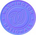 Washington Nationals Colorful Embossed Logo Sticker Heat Transfer
