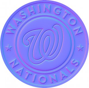 Washington Nationals Colorful Embossed Logo decal sticker