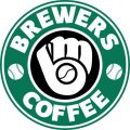 Milwaukee Brewers Starbucks Coffee Logo decal sticker