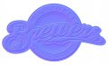 Milwaukee Brewers Colorful Embossed Logo Sticker Heat Transfer
