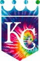 Kansas City Royals rainbow spiral tie-dye logo decal sticker
