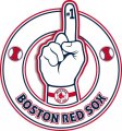 Number One Hand Boston Red Sox logo decal sticker
