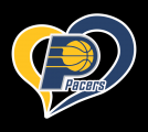 Indiana Pacers Heart Logo decal sticker