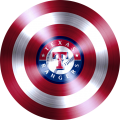 Captain American Shield With Texas Rangers Logo Sticker Heat Transfer