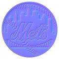 New York Mets Colorful Embossed Logo Sticker Heat Transfer