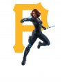 Pittsburgh Pirates Black Widow Logo Sticker Heat Transfer