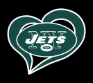 New York Jets Heart Logo decal sticker