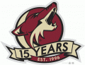 Arizona Coyotes 2011 12 Anniversary Logo Sticker Heat Transfer