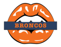 Denver Broncos Lips Logo Sticker Heat Transfer