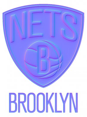 Brooklyn Nets Colorful Embossed Logo decal sticker