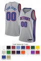 Detroit Pistons Custom Letter and Number Kits for Statement Jersey Material Twill