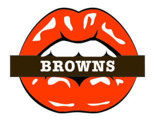 Cleveland Browns Lips Logo Sticker Heat Transfer