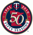 Minnesota Twins 2010 Anniversary Logo Sticker Heat Transfer