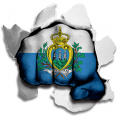 Fist San Marino Flag Logo Sticker Heat Transfer