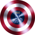 Captain American Shield With kansas City Royals Logo Sticker Heat Transfer