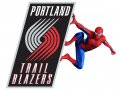 Portland Trail Blazers Spider Man Logo Sticker Heat Transfer