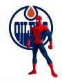 Edmonton Oilers Spider Man Logo Sticker Heat Transfer