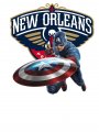 New Orleans Pelicans Captain America Logo decal sticker