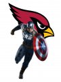 Arizona Cardinals Captain America Logo Sticker Heat Transfer