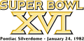 Super Bowl XVI Logo decal sticker