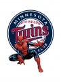 Minnesota Twins Spider Man Logo Sticker Heat Transfer