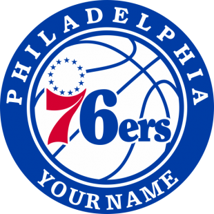 Philadelphia 76ers Customized Logo Sticker Heat Transfer