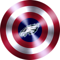 Captain American Shield With Philadelphia Eagles Logo Sticker Heat Transfer