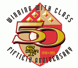 San Francisco 49ers 1996 Anniversary Logo decal sticker