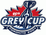 Grey Cup 2007 Primary Logo Sticker Heat Transfer