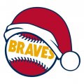 Atlanta Braves Baseball Christmas hat logo decal sticker