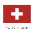 Switzerland flag logo Sticker Heat Transfer