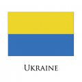 Ukraine flag logo Sticker Heat Transfer
