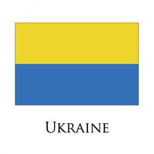 Ukraine flag logo Sticker Heat Transfer