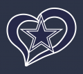 Dallas Cowboys Heart Logo Sticker Heat Transfer
