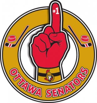 Number One Hand Ottawa Senators logo Sticker Heat Transfer