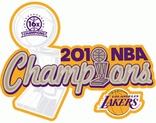 Los Angeles Lakers 2009-2010 Champion Logo Sticker Heat Transfer