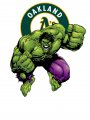 Oakland Athletics Hulk Logo decal sticker