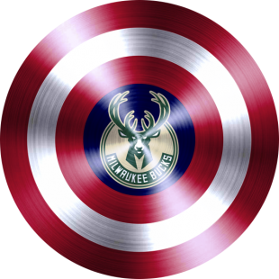 Captain American Shield With Milwaukee Bucks Logo decal sticker