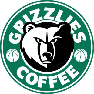 Memphis Grizzlies Starbucks Coffee Logo Sticker Heat Transfer
