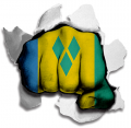 Fist Saint Vincent And The Grenadines Flag Logo Sticker Heat Transfer