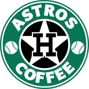 Houston Astros Starbucks Coffee Logo Sticker Heat Transfer
