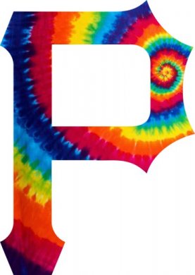Pittsburgh Pirates rainbow spiral tie-dye logo Sticker Heat Transfer