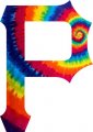 Pittsburgh Pirates rainbow spiral tie-dye logo decal sticker