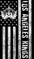 Los Angeles Kings Black And White American Flag logo Sticker Heat Transfer