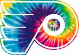 Philadelphia Flyers rainbow spiral tie-dye logo decal sticker